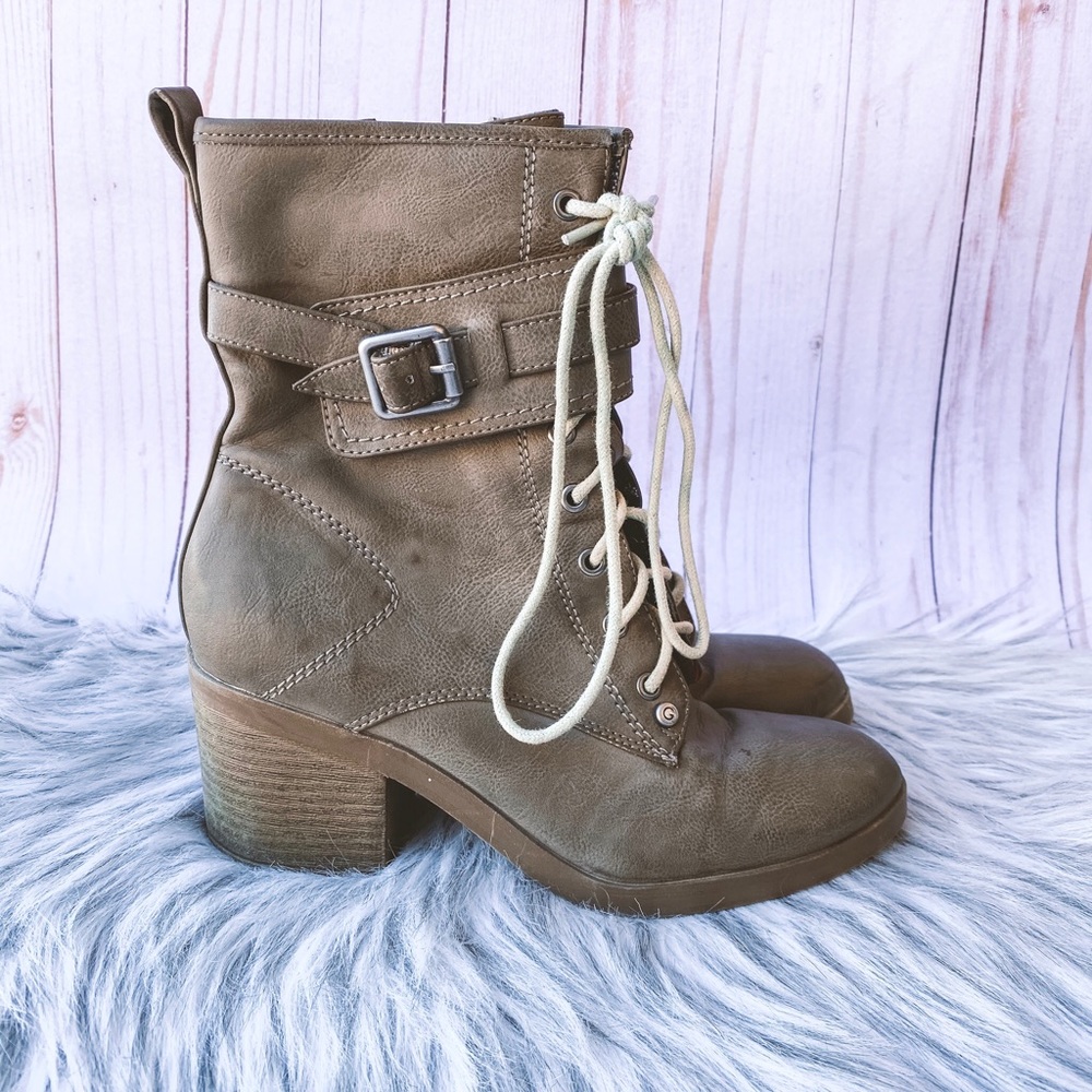 Guess Tan Ankle Boots Size 6.5